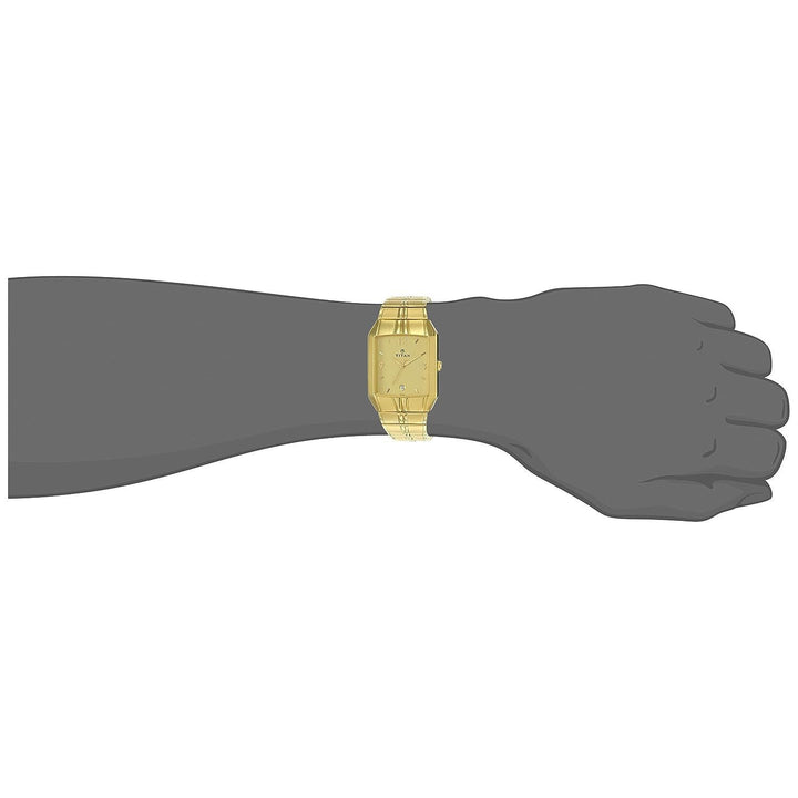 Titan Golden Dial Golden Metal Strap Watch NN9264YM02 (A742A)