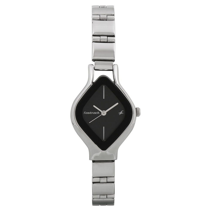 Fastrack Quartz Analog Black Dial Stainless Steel Strap Watch for Girls NR6109SM02