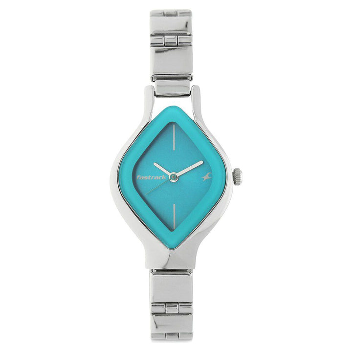 Fastrack Quartz Analog Blue Dial Stainless Steel Strap Watch for Girls NR6109SM03