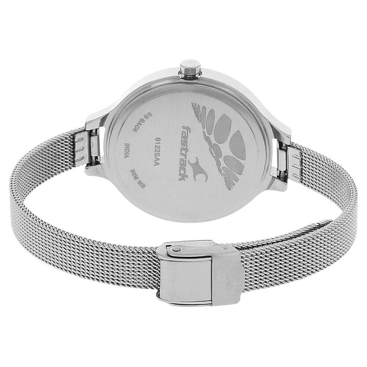Fastrack Quartz Analog Bicolour Dial Stainless Steel Strap Watch for Girls NP6122SM01
