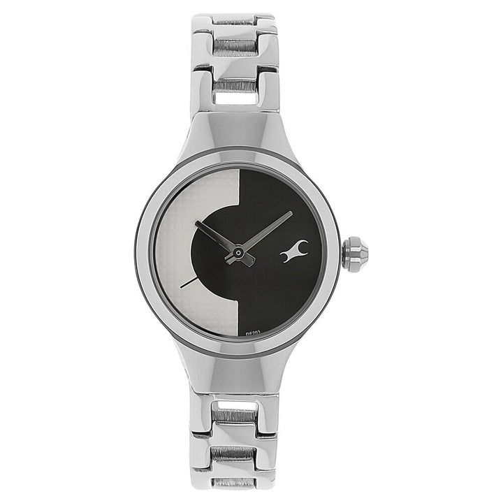 Fastrack Quartz Analog Bicolour Dial Metal Strap Watch for Girls NS6134SM01