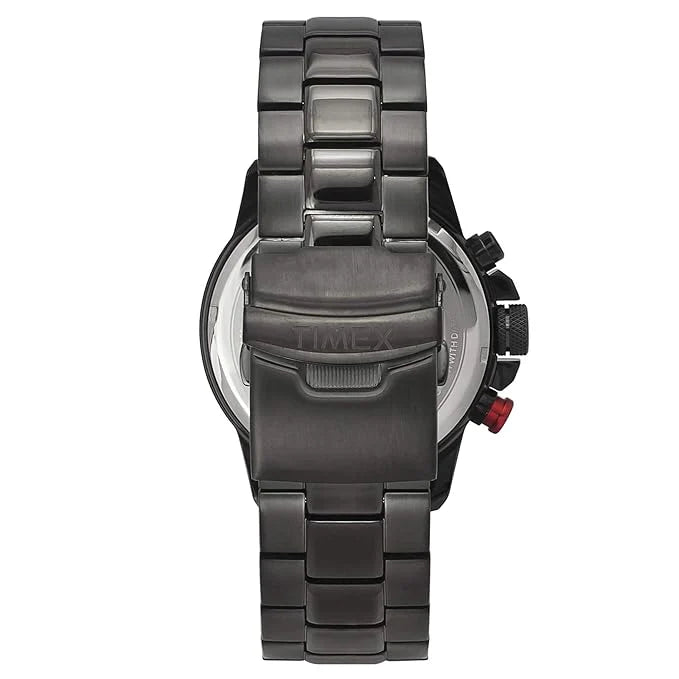 Timex E Class Men's Black Dial Round Case Chronograph Function Watch -TWEG19301
