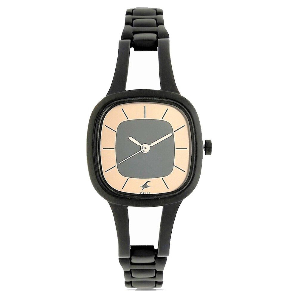 Fastrack Quartz Analog Grey Dial Metal Strap Watch for Girls NS6147NM01