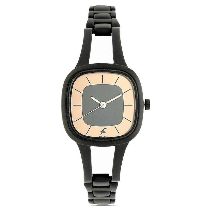 Fastrack Quartz Analog Grey Dial Metal Strap Watch for Girls NS6147NM01