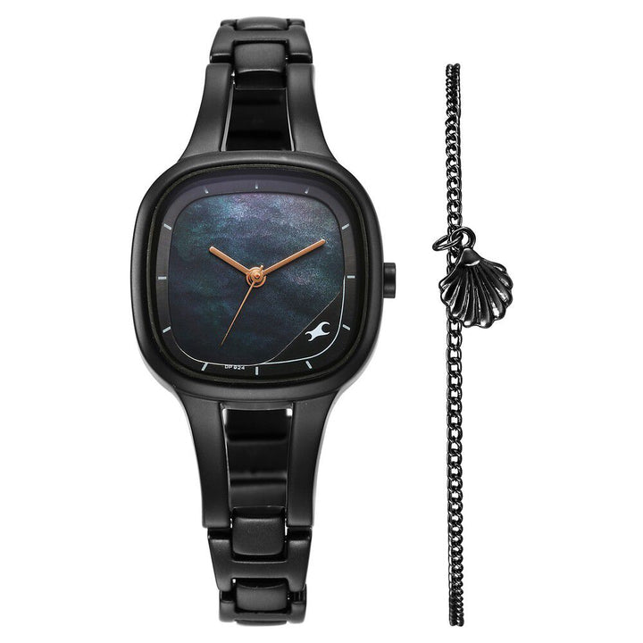 Fastrack Pulse Quartz Analog Mother Of Pearl Dial Metal Strap Watch for Girls 6147NM04F