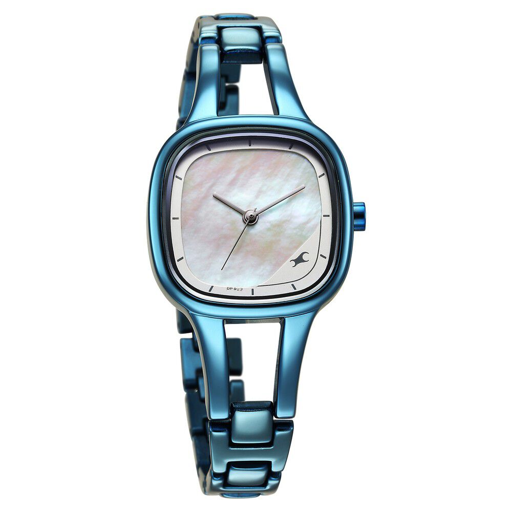 Fastrack Pulse Quartz Analog Mother Of Pearl Dial Metal Strap Watch for Girls 6147QM01F