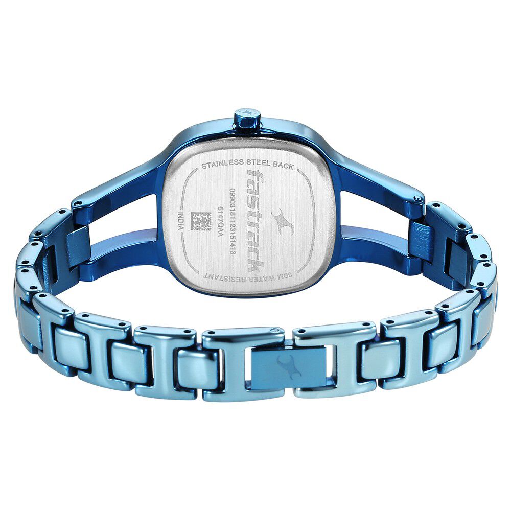 Fastrack Pulse Quartz Analog Mother Of Pearl Dial Metal Strap Watch for Girls 6147QM01F