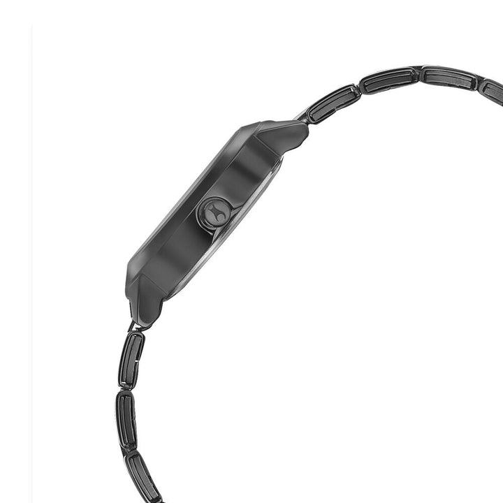 Fastrack Pulse Quartz Analog Black Dial Stainless Steel Strap Watch for Girls 6150NM01