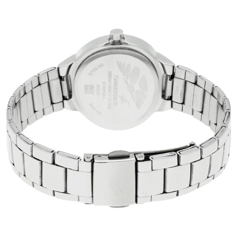 Fastrack Quartz Analog Pink Dial Stainless Steel Strap Watch for Girls NS6150SM04