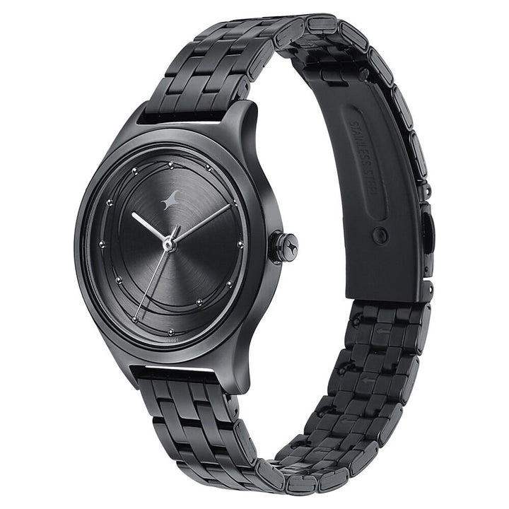 Fastrack Style Up Grey Dial Stainless Steel Strap Watch for Girls NS6152NM01