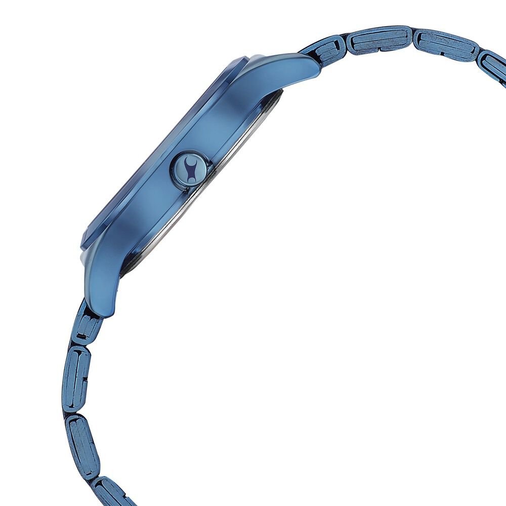 Fastrack Style Up Blue Dial Stainless Steel Strap Watch for Girls NS6152QM01