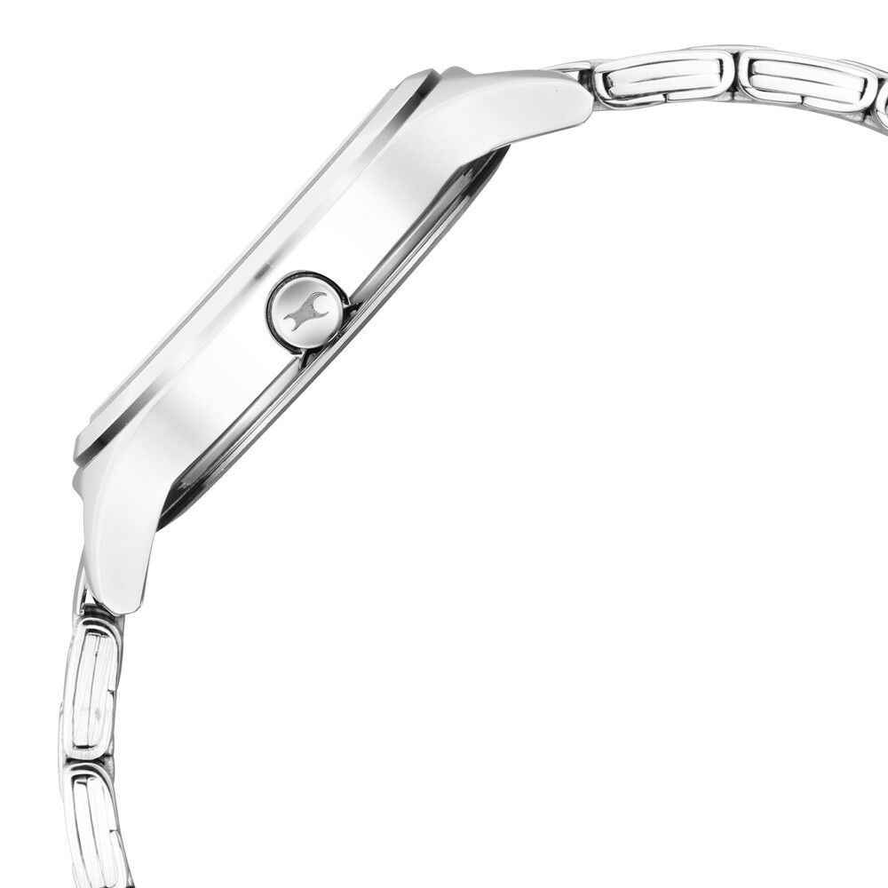 Fastrack Stunners Quartz Analog Pink Dial Metal Strap Watch for Girls NS6152SM04