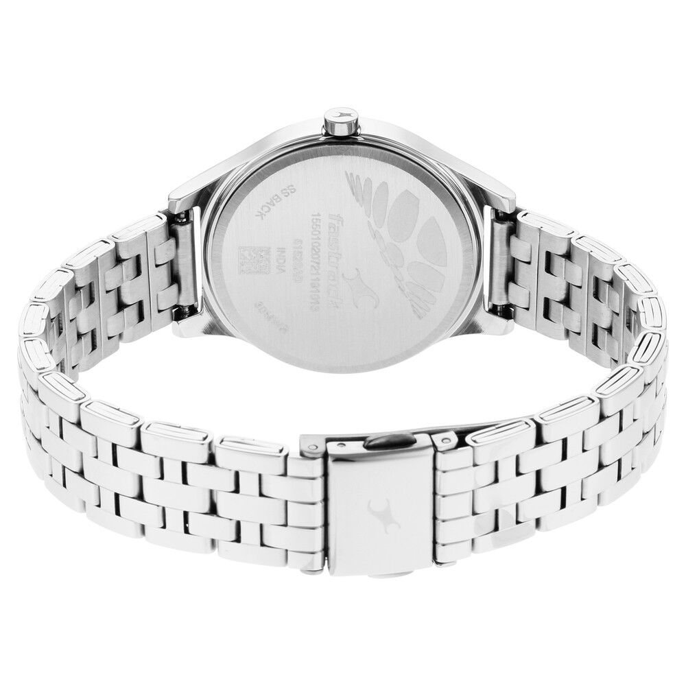 Fastrack Stunners Quartz Analog Pink Dial Metal Strap Watch for Girls NS6152SM04