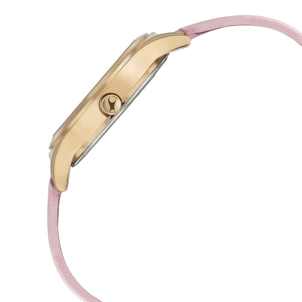 Fastrack Style Up Silver Dial Leather Strap Watch for Girls NS6152WL02