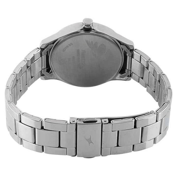 Fastrack All Nighters Quartz Analog Grey Dial Metal Strap Watch for Girls NP6165SM01