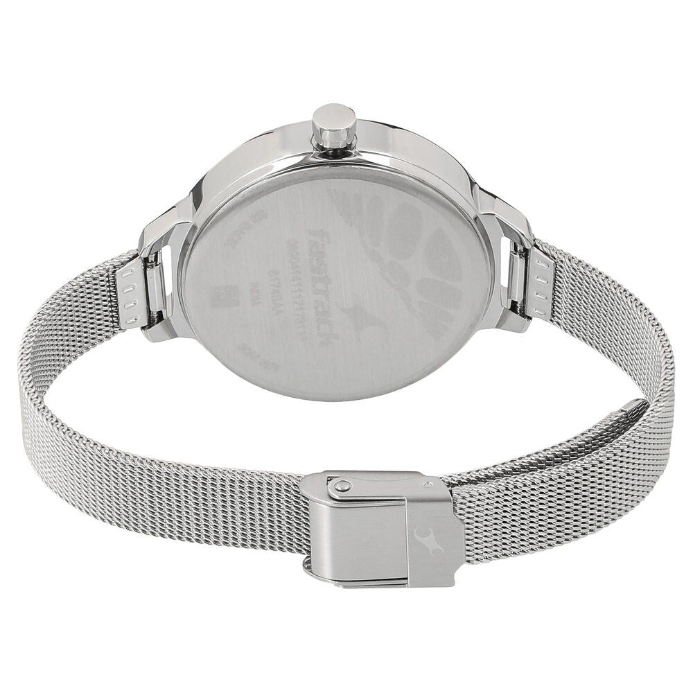 Fastrack Varsity Quartz Analog Green Dial Stainless Steel Strap Watch for Girls NL6174SM01