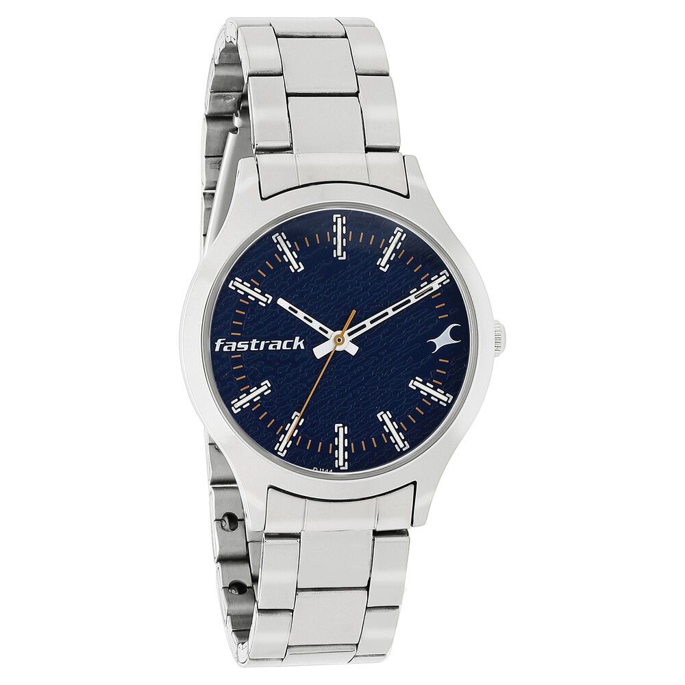 Fastrack Denim Quartz Analog Blue Dial Stainless Steel Strap Watch for Girls NP6180SM02