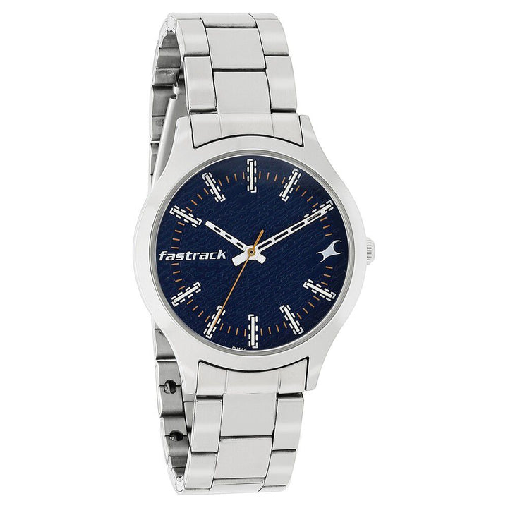 Fastrack Denim Quartz Analog Blue Dial Stainless Steel Strap Watch for Girls NP6180SM02