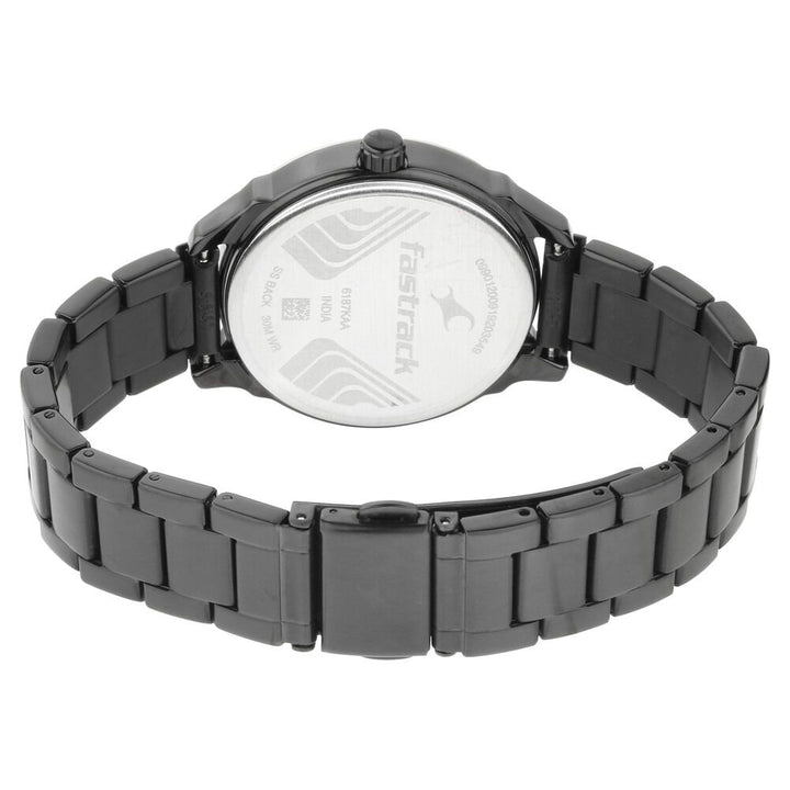 Fastrack All Nighters Quartz Analog Black Dial Stainless Steel Strap Watch for Girls NP6187KM01