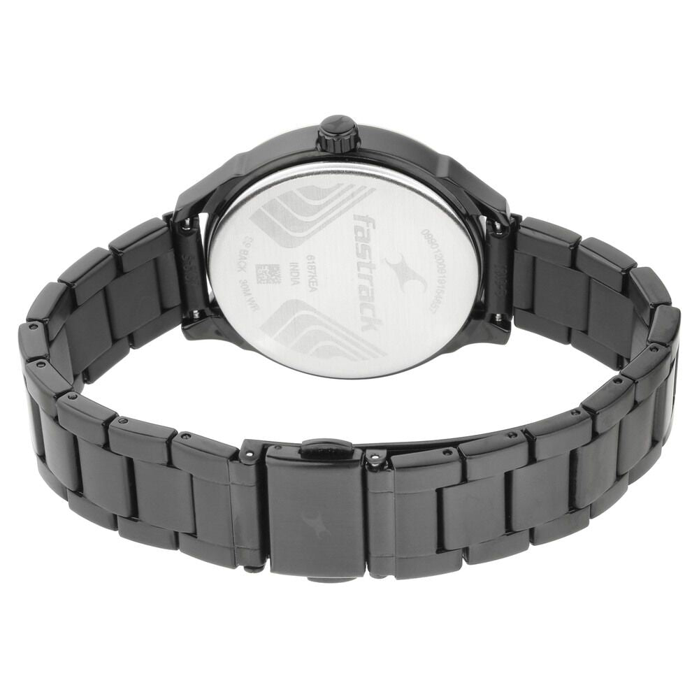 Fastrack All Nighters Quartz Analog Blue Dial Stainless Steel Strap Watch for Girls NP6187KM02