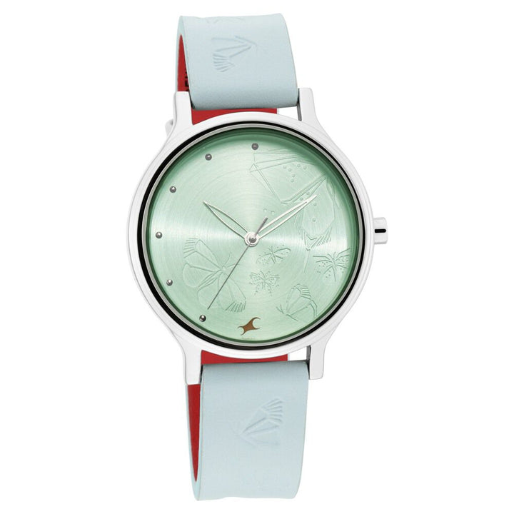 Fastrack I Love Me Quartz Analog Blue Dial Leather Strap Watch for Girls NS6189SL02