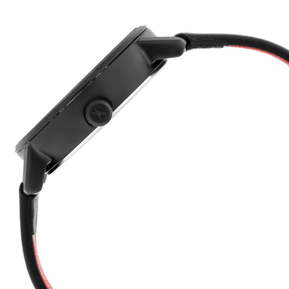 Fastrack Quartz Analog with Day and Date Beige Dial Leather Strap Watch for Girls NP6198NL01