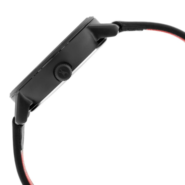 Fastrack Quartz Analog with Day and Date Beige Dial Leather Strap Watch for Girls NP6198NL01