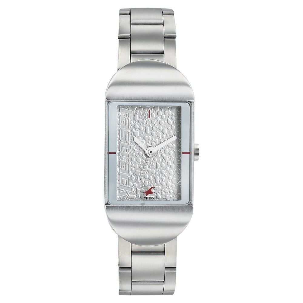 Fastrack Go Skate Quartz Analog Silver Dial Stainless Steel Strap Watch for Girls NP6201KM01