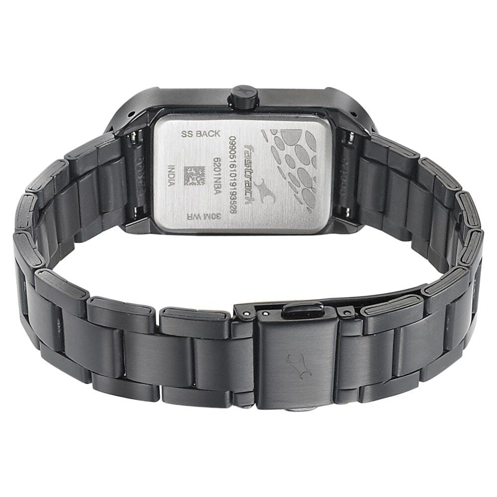 Fastrack Go Skate Quartz Analog Black Dial Stainless Steel Strap Watch for Girls NR6201KM03
