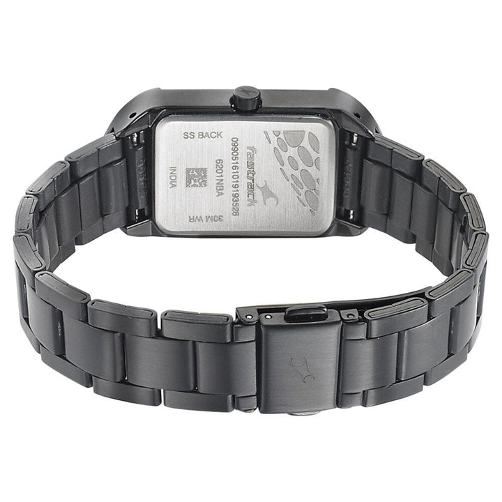 Fastrack Go Skate Quartz Analog Black Dial Stainless Steel Strap Watch for Girls NR6201KM03