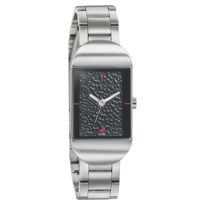 Fastrack Go Skate Quartz Analog Black Dial Stainless Steel Strap Watch for Girls NR6201SM01