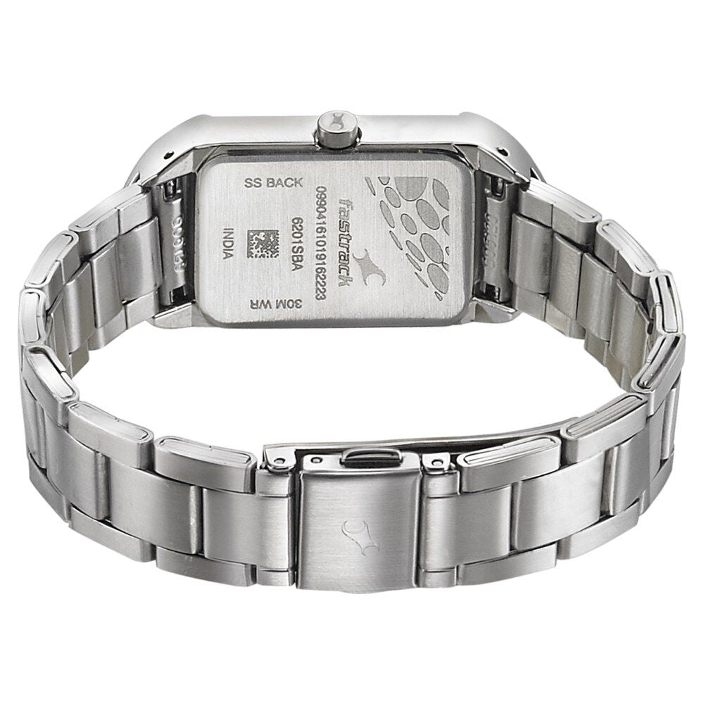 Fastrack Go Skate Quartz Analog Black Dial Stainless Steel Strap Watch for Girls NR6201SM01