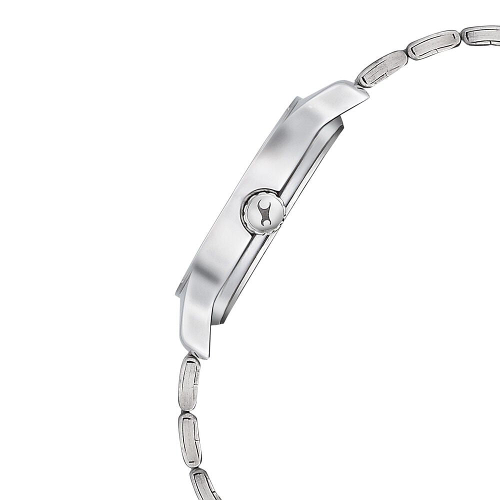 Fastrack Quartz Analog Black Dial Stainless Steel Strap Watch for Girls NR6203SM02