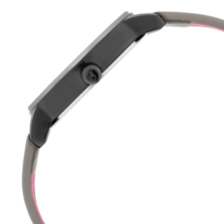 Fastrack Ruffles Quartz Analog with Date Grey Dial Leather Strap Watch for Girls NR6206NL01