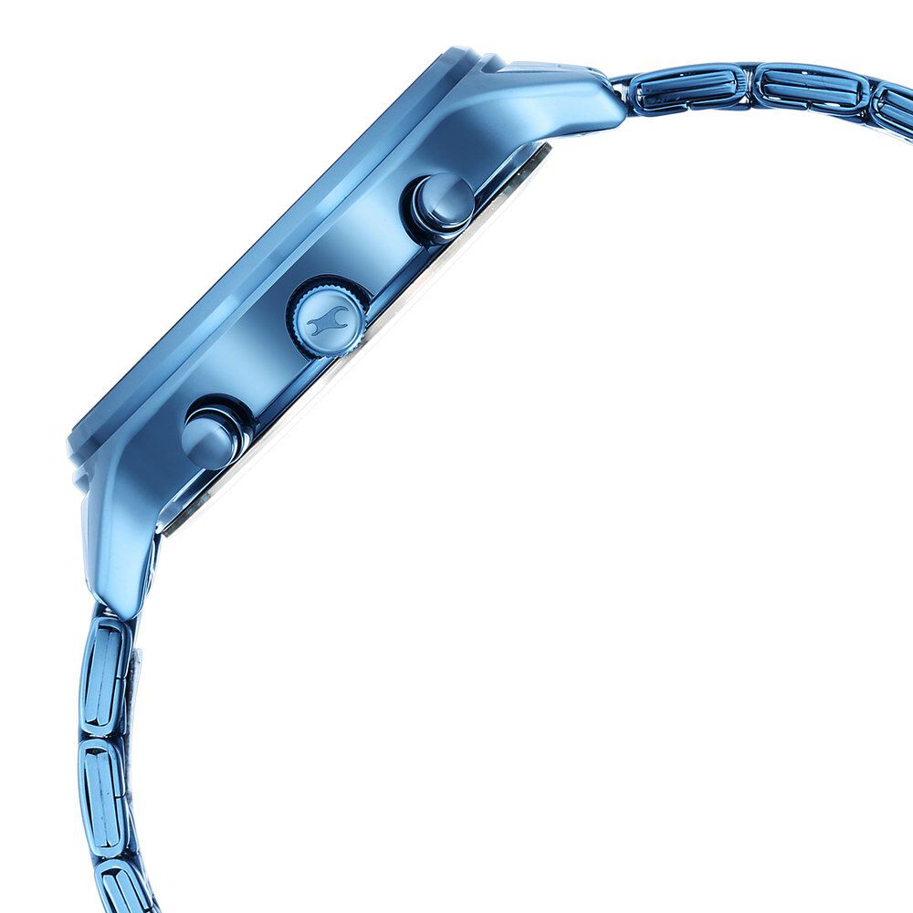Fastrack Style Up Blue Dial Stainless Steel Strap Watch for Girls NS6207QM01