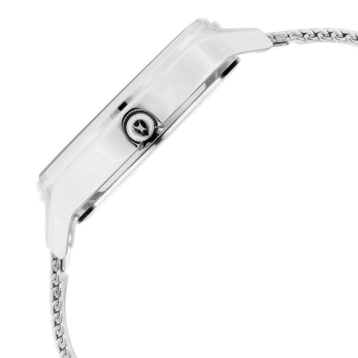 Fastrack Ruffles Quartz Analog with Day and Date Pink Dial Stainless Steel Strap Watch for Girls NR6207SM01