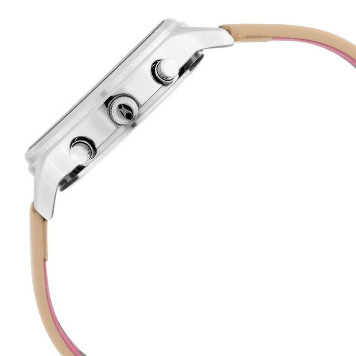 Fastrack Ruffles Quartz Multifunction Beige Dial Leather Strap Watch for Girls NR6208SL01