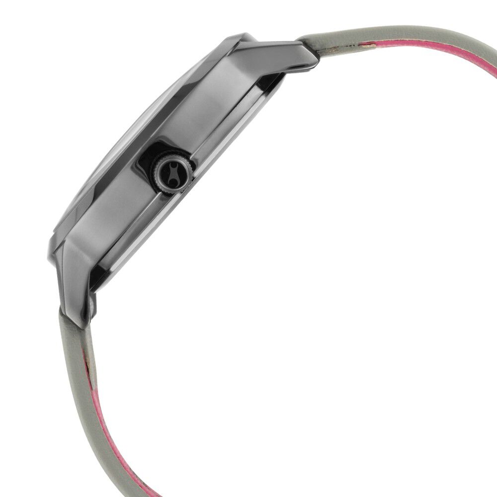 Fastrack Fit Outs Quartz Analog with Date Multicoloured Dial Leather Strap Watch for Girls NS6210QL01