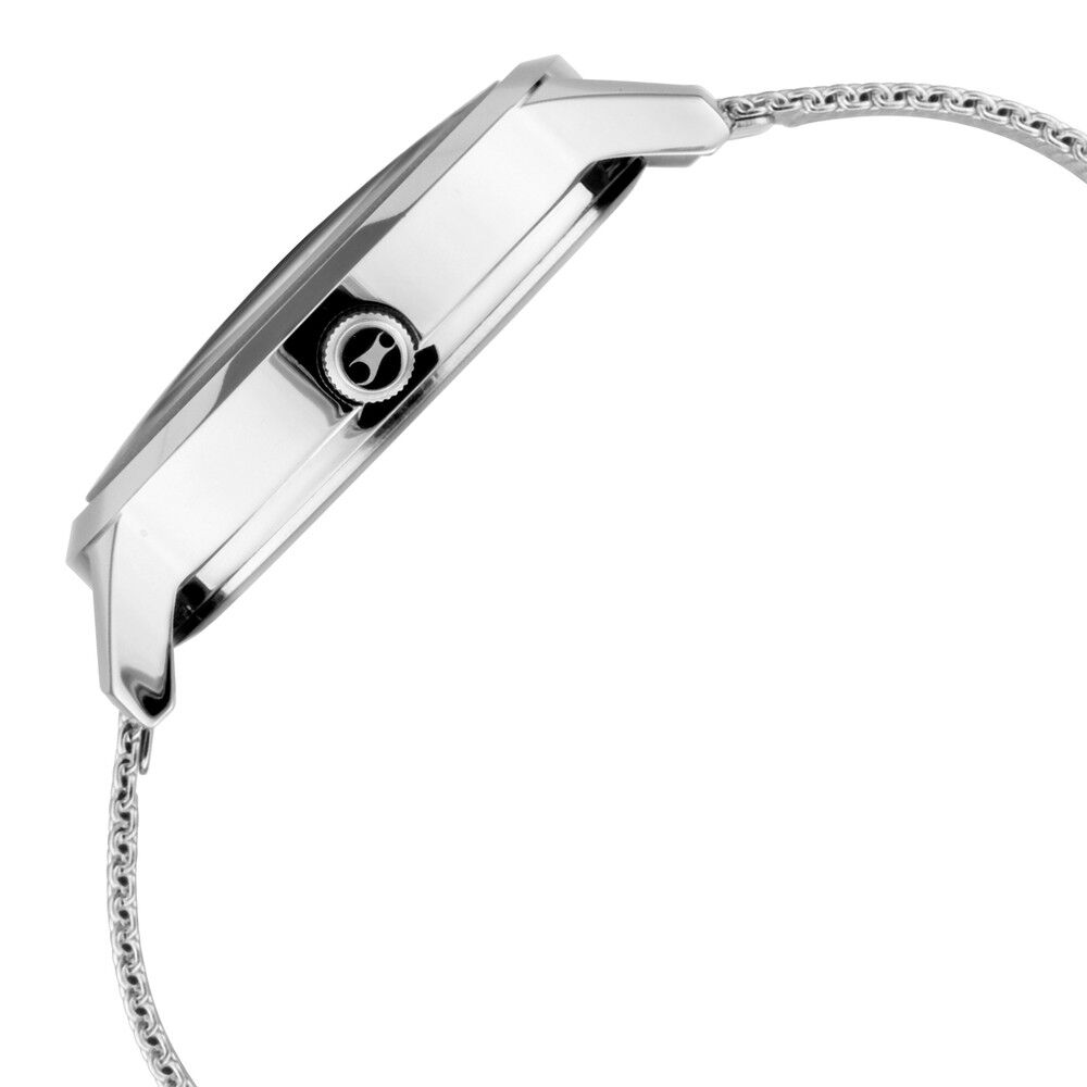 Fastrack Fit Outs Quartz Analog Black Dial Metal Strap Watch for Girls NN6210SM01