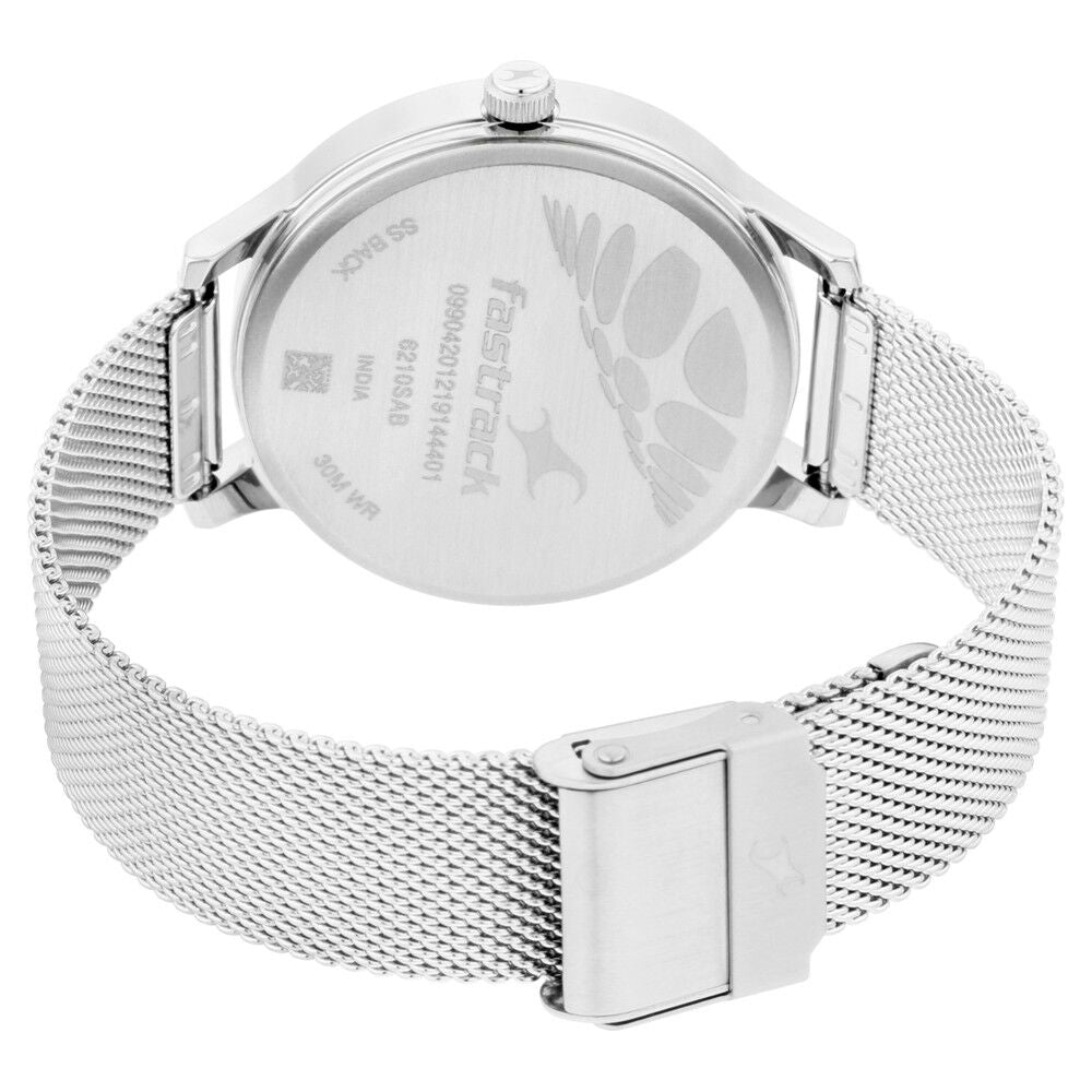 Fastrack Fit Outs Quartz Analog Black Dial Metal Strap Watch for Girls NN6210SM01