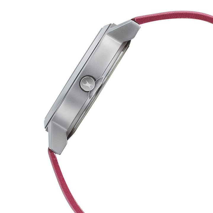 Fastrack Sunburn Quartz Analog Pink Dial Leather Strap Watch for Girls NP6213SL03