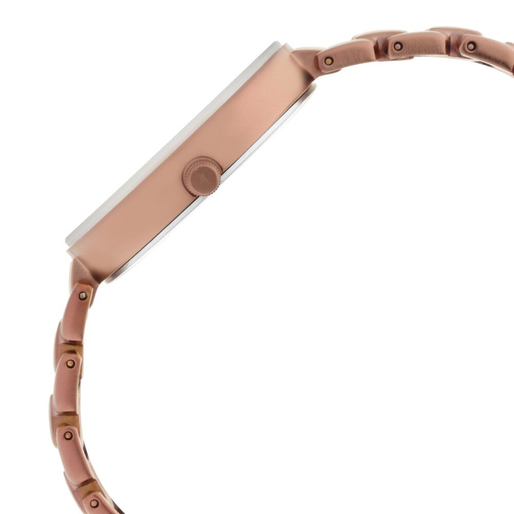 Fastrack Ruffles Quartz Analog with Date Beige Dial Stainless Steel Strap Watch for Girls NS6216QM01