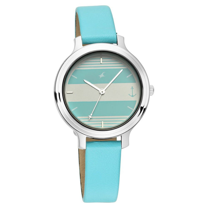 Fastrack Tripster Quartz Analog Bicolour Dial Leather Strap Watch for Girls NR6217SL02