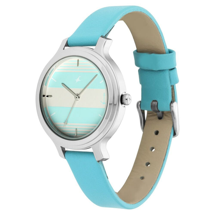 Fastrack Tripster Quartz Analog Bicolour Dial Leather Strap Watch for Girls NR6217SL02