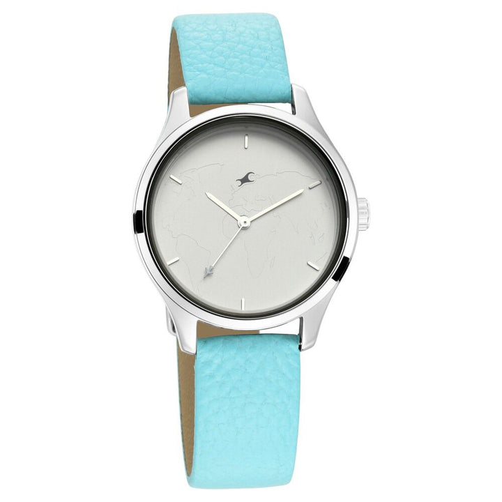 Fastrack Tripster Quartz Analog White Dial Leather Strap Watch for Girls NR6219SL01