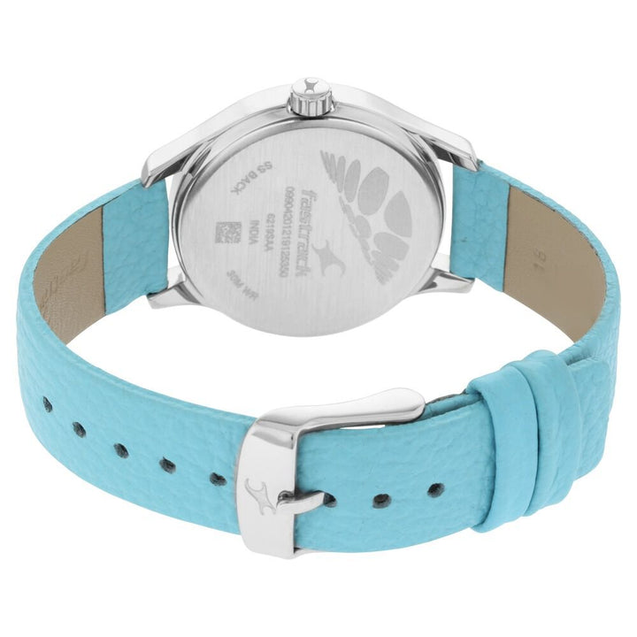 Fastrack Tripster Quartz Analog White Dial Leather Strap Watch for Girls NR6219SL01