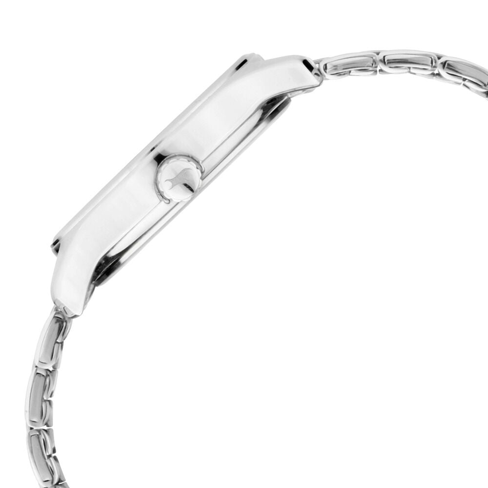 Fastrack Tripster Quartz Analog Purple Dial Stainless Steel Strap Watch for Girls NS6219SM02