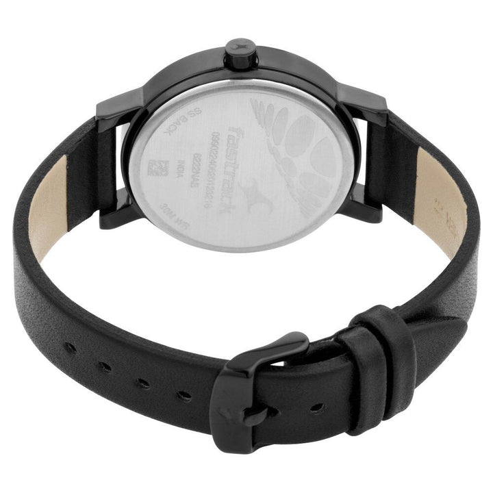 Fastrack Animal Print Quartz Analog with Date Bicolour Dial Leather Strap Watch for Girls NR6222NL01
