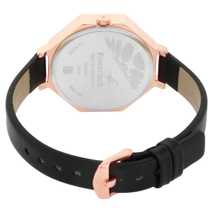 Fastrack Paint Me Quartz Analog Black Dial Leather Strap Watch for Girls NS6226WL01