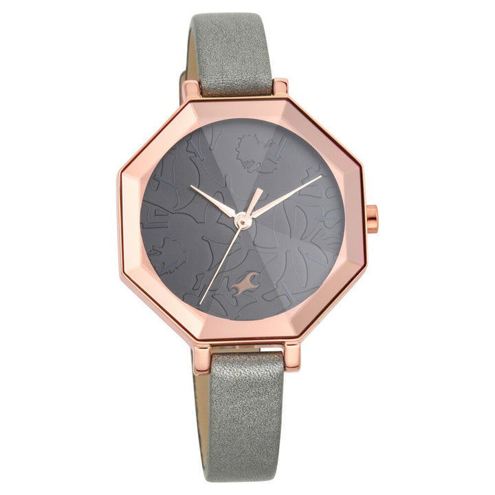 Fastrack Paint Me Quartz Analog Black Dial Leather Strap Watch for Girls NS6226WL02